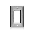 Leviton 84401-G40 Joint d'étanchéité enAcier inoxydable pour plaque murale Decora 1G -Acier inoxydable