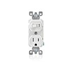 Leviton T5225-W Interrupteur/prise combo blanc 