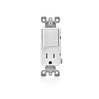 Leviton T5625-W Interrupteur/prise combo blanc 