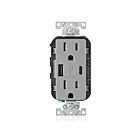 Leviton T5633-GY Chargeur USB à prise inviolable 15A 