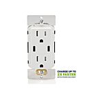 Leviton T5636-W 15A Tr Recpt Usb Type Hp Cc Chrg