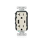 Leviton T5833-T Chargeur USBpt à courant alternatif de type prise duplex à combinaison légère-amande 20A125V 