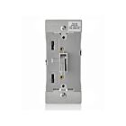 Leviton TSL06-1LG Glissière à bascule grise Dim Sp/3W 600W120Vac