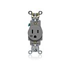 Leviton W5261-GY Prise unique résistante aux intempéries 