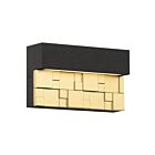 Lanterne murale d'extérieur LED Access Lighting Grid 20049LEDDMG-BRZ-GLD 7W bronze avec or