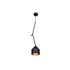 Suspendu Access Lighting Pizzazz 23879LEDDLP-BL-GLD 10W noir et or