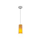 Suspendu Access Lighting Glass`n Glass Cylinder 28033-1C-BS-CLAM 100W acier brossé