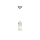 Suspendu Access Lighting Glass`n Glass Cylinder 28033-1C-BS-CLOP 100W acier brossé