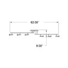 Éclairage sur rail ajustable Access Lighting Viper 52043-BS 210W 6 Lumières acier brossé