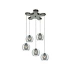 Suspendu à lumières groupées Access Lighting Aeria 52076-CH-CLR 100W 5 Lumières chrome