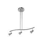 Suspendu ou plafonnier semi-encastré ajustable Access Lighting Cobra 52205-BS 150W 3 Lumières acier brossé