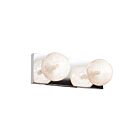 Luminaire de vanité Access Lighting Opulence 62322-MSS-CLR 80W 2 Lumières acier inoxydable miroir