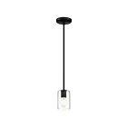 Suspendu Access Lighting Oslo 62585LEDDLP-MBL-CLR 8W 1-Lumière Noir mat