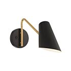 Lampe de lecture LED Access Lighting Eames 72014LEDD-BWA 7W Noir avec laiton antique brossé
