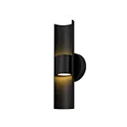 Alteck Lighting AW0114-3CCT-W-BK 20W Sable noir LED Applique murale d'extérieur