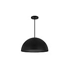 Alteck Lighting AP0083-5CCT-W-BK Half Round 25W Sable noir LED Lumiere Suspendu