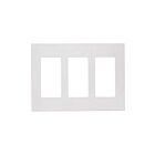 Plaque murale décorative pour 3 dispositifs - sans vis Arani ED-SI8833N-WH-PL blanc