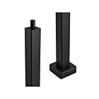 Arani PO-4S-BK-FT 4" Noir Poteau en acier carré