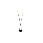 Artcraft AC10046BK Cortina 60W Noir et Laiton brossé LED Lampe sur pied