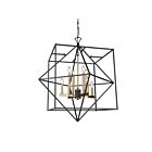 Lustre Artcraft Roxton AC11208 60W 8-lumières noir mat et laiton