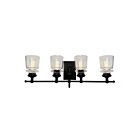 Applique murale LED Artcraft Castara AC11594BK 100W 4-lumières laiton noir