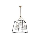 Suspendu Artcraft Bridgetown AC11605VB 100W 5-lumières noir et laiton 