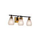 Artcraft AC11683BB Nelson 180W 3-Light Noir Lumière Vanité