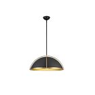 Artcraft AC12041BB Dahlia 60W Noir/Laiton brossé Suspendu