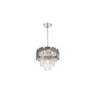 Artcraft AC12051CS Bianca 200W Nickel poli et fumée cristalline Lustre