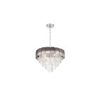 Artcraft AC12052CS Bianca 480W Nickel poli et fumée cristalline Lustre