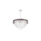 Artcraft AC12053CS Bianca 760W Nickel poli et fumée cristalline Lustre