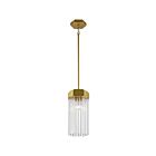 Artcraft AC12060BR Emma 60W Laiton brossé Suspendu
