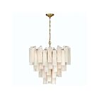 Artcraft AC12101WH Sophia 16-lumières 640W Laiton et verre blanc nuancé Lustre