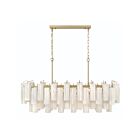Artcraft AC12105WH Sophia 16-lumières 640W Laiton et verre blanc nuancé Lustre