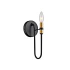 Artcraft AC12221BB Foundry 1-lumière 60W Noir et laiton Appliques murales d'intérieur