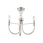Artcraft AC12223BN Foundry 3-lumières 180W Nickel brossé Semi Plafonnier Encastré