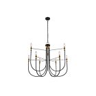 Artcraft AC12229BB Foundry 9-lumières 540W Noir et laiton Lustre