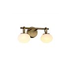 Artcraft AC12252LB Velora 2-lumières 9W Laiton héritage LED Lampe de salle de bain
