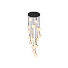 Artcraft AC12281BK Nightfall 21-lumières 840W Noir et laiton brossé Suspendu