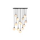 Artcraft AC12283BK Nightfall 13-lumières 520W Noir et laiton brossé Suspendu
