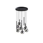 Artcraft AC5002BK Modella 12-lumières 720W Noir LED Suspendu