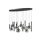 Artcraft AC5004BK Modella 14-lumières 70W Noir LED Lustre