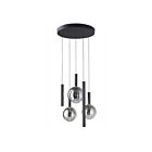 Artcraft AC5005BK Modella 5-lumières 25W Noir LED Suspendu