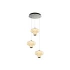 Artcraft AC5083GR Solara 3-lumières 42W Graphite plaqué LED Suspendu