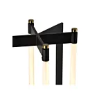 Artcraft AC6816BK Cascata 72W Noir et Laiton brossé LED Lampe sur pied
