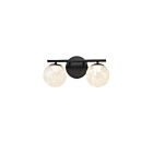 Artcraft AC6962BK Forma 2-lumières 24W Noir LED Lampe de salle de bain