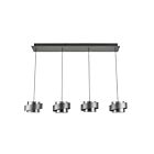 Artcraft AC6984GR Axis 4-lumières 40W Nickel brossé LED Lustre