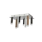 Plafonnier Artcraft Galiano AC7087MU 32W 8 lumières noir, cuivre, aluminium satiné