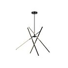 Artcraft AC7709BK Stix  8-Lights Noir LED Lustre