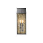 Artcraft AC8058BK Point 2-lumières 120W Noir et laiton Applique Murale Extérieur